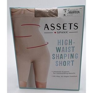 Assets‎ by Spanx Women's High Waist Shaping Short Size 3 Nude New In Box   #0129